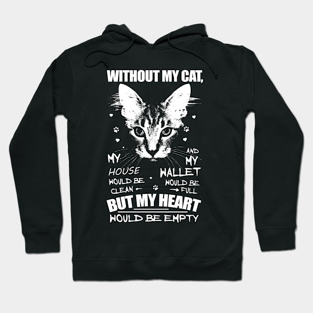 Without My Cat I Would Empty Hoodie by Marks Marketplace